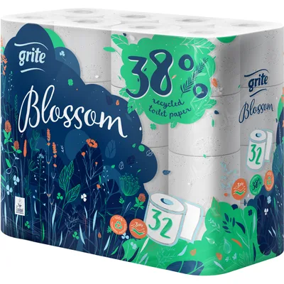Туалетний папір Grite Blossom 3 шари 32 рулони (4770023346787/4770023348798)