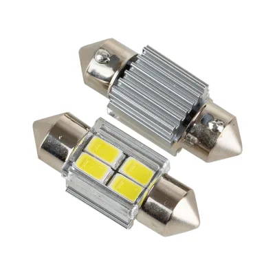 Автолампа PULSO LED SV8.5/T11x31mm/4 SMD-5730/9-18v/130Lm (LP-62031)