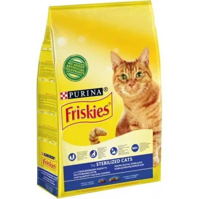 Сухий корм для кішок Purina Friskies Sterile з лососем і овочами 270 г (7613035352346)
