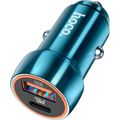 Зарядний пристрій HOCO Z46A USB-A/Type-C Sapphire Blue (6931474770349)