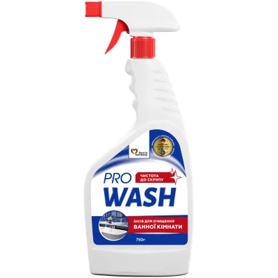 Спрей для чищення ванн Pro Wash Для миття ванної кімнати та сантехніки 750 г (4262396145475)