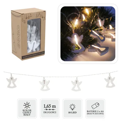 Гірлянда Chomik Янгол 10 LED, теплий білий, IP20, 2хАА (5900779854048)