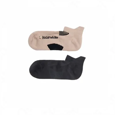 Шкарпетки Naturehike низькі NH21FS014 2 пари бежеві чорні М (6927595773154)