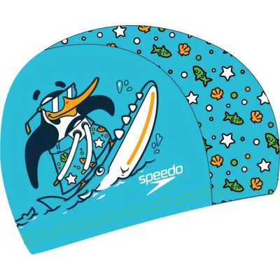 Шапка для плавання Speedo Printed Polyester Cap IU синій, зелений 8-1224114675 OSFM (5059937304724)