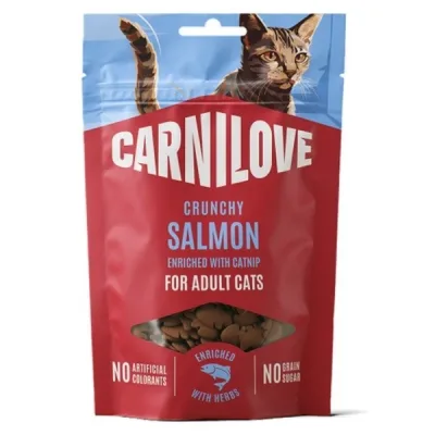 Ласощі для котів Carnilove Crunchy Snack Salmon with Catnip 50 г (8595602582525)