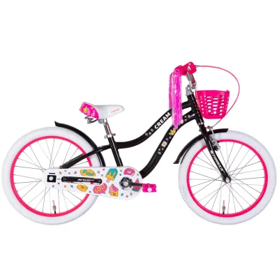 Велосипед Formula 20" Kid CREAM BH рама-10" AL 2026 чорний з рожевим (OPS-FRK-20-249)