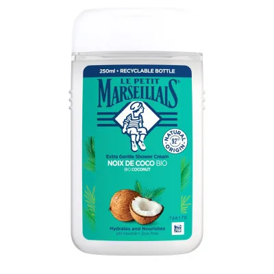 Гель для душу Le Petit Marseillais Кокос 250 мл (3574661572871/3574661711478)