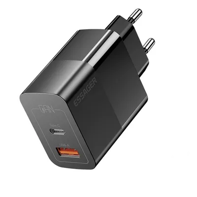 Зарядний пристрій 1xUSB-C + 1xUSB 33W Essager (ECTAC-PCB01-P)