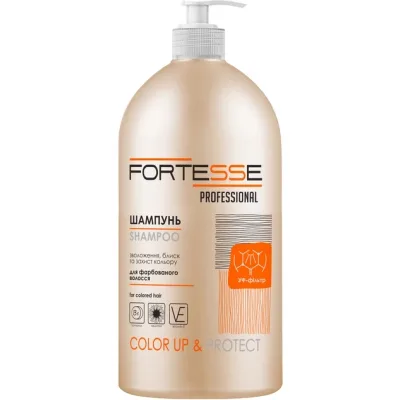 Шампунь Fortesse Professional Color Up & Protect Для фарбованого волосся Стійкість кольору 1000 мл (4820000306171)