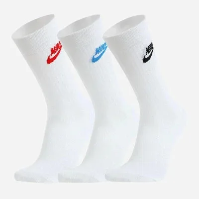 Шкарпетки Nike U NK NSW EVERYDAY ESSENTIAL CR 3PR DX5025-911 38-42 3 пари Білий/Мультиколор (196148785739)