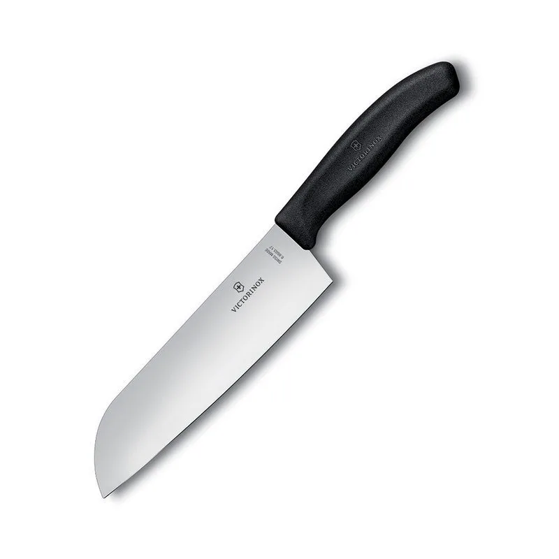 Кухонний ніж Victorinox SwissClassic сантоку 17 см, чорний (6.8503.17B)