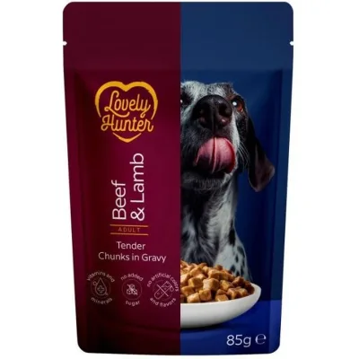 Вологий корм для собак Lovely Hunter Adult Beef & Lamb 85 г (LHU47942)