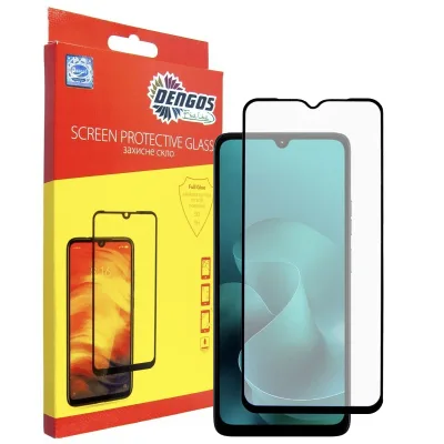 Скло захисне Dengos Full Glue Motorola G06 Black (TGFG-420)