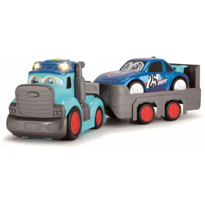 Спецтехніка Dickie Toys Вантажівка АВС "Тедді" зі звук. та світл. ефектами, з причепом та машинкою, 60 см (4119002)