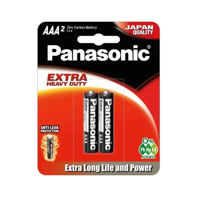 Батарейка AAA (R3) Extra Heavy Duty вугільно-цинкова 2pcs Blister Panasonic (R03PT/2B)
