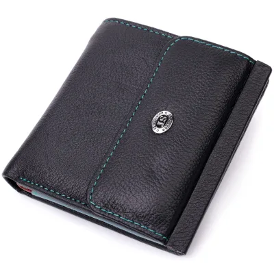 Гаманець ST Leather З натуральної шкіри Чорний (19500)