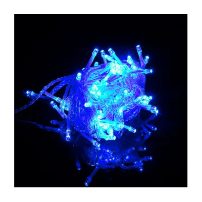Гірлянда Voltronic 100 LED Діод Blue, 10 м., 8 режимів, прозора (Garl-100LED-10mB)