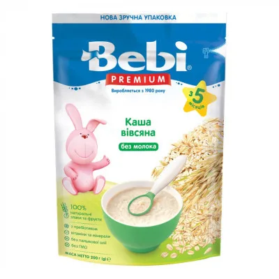 Дитяча каша Bebi Premium безмолочна Вівсяна з 5 міс. 200 г (8606019654375)