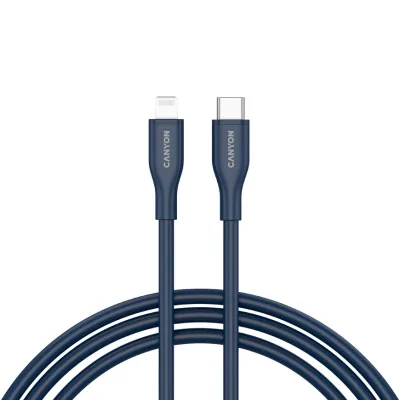Дата кабель USB-C to Lightning 1.0m CLNM60 C-L 60W MFI Silicon Blue Canyon (CNS-CLNM60SC10DB)