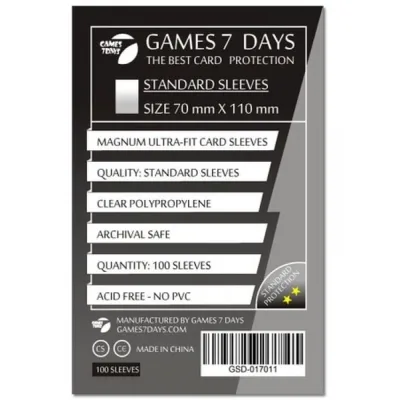 Протектор для карт Games 7 Days 70 х 110 мм, Magnum Ultra-Fit, 100 шт (STANDART) (GSD-017011)