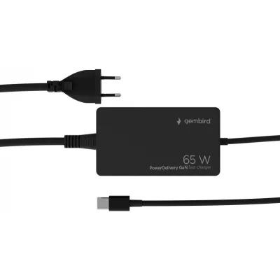 Блок живлення мережевий Gembird TYPE-C/PD/65W, 28W QC/4.0/4.0+/28W (NPA-AC-PDQC65-01)