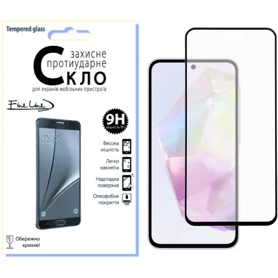 Скло захисне Fine Line Samsung Galaxy A35 Black (FL-TGFG-344)