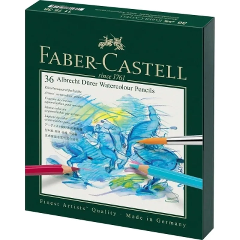 Олівці кольорові Faber-Castell Albrecht Drer 36 кольорів в картонній коробці, 117538 (24145)