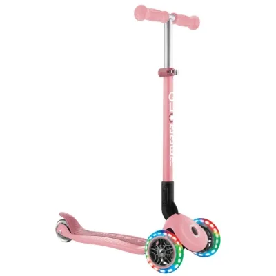 Самокат Globber Primo Foldable Lights колеса з підсвіткою до 50 кг 3+ Пастельно-рожевий (432-211-3)