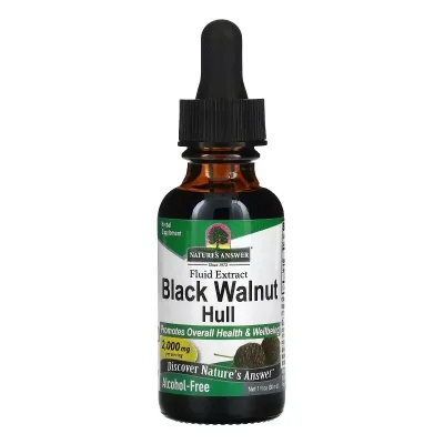 Трави Nature's Answer Чорний горіх, екстракт у краплях без спирту, 2000 мг, Black Walnut (NTA-00580)