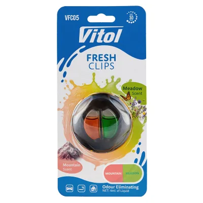 Ароматизатор для автомобіля VITOL Fresh Clips Mountain+Meadow (VFC05)
