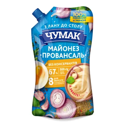 Соус Чумак Майонез Провансаль 67% 500 г (4823096008462)