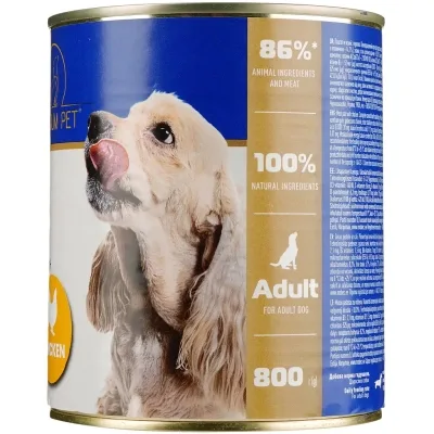 Консерви для собак PREMIUM PET з куркою 800 г (4820255192017)