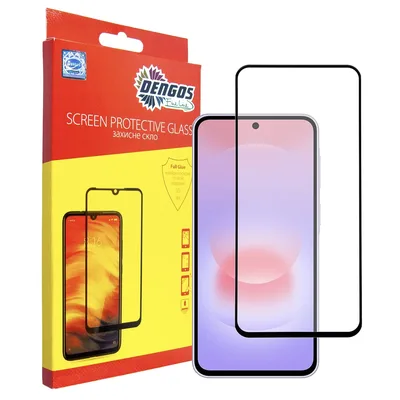 Скло захисне Dengos Super-D Full Glue Samsung Galaxy A37 Black (TGFG-SD-08)