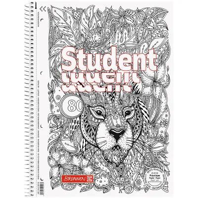 Книга записна Brunnen Коледж-блок А4 Premium Zenart Lion, крапка 80 аркушів (10-679 29 02)