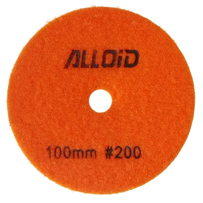 Круг зачистний Alloid Pro, алмазний, шліфувальний, на липучці, 100мм, зерно 200 (DD-63286)