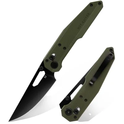 Ніж Hightron Sharplyn,14C28N, G10, зелений, чорний клинок (HK01GRN)