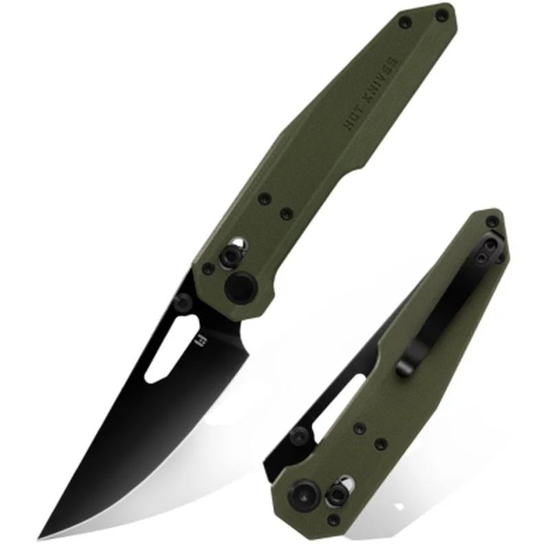 Ніж Hightron Sharplyn,14C28N, G10, зелений, чорний клинок (HK01GRN)