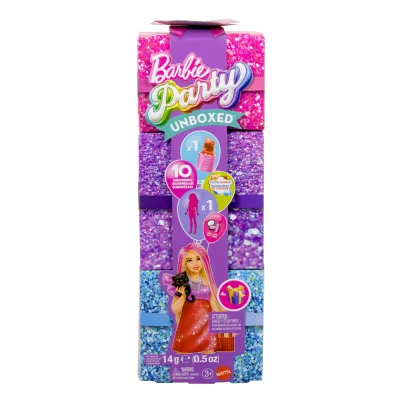Лялька Barbie Party unboxed у рожево-червоних тонах (JFY68)