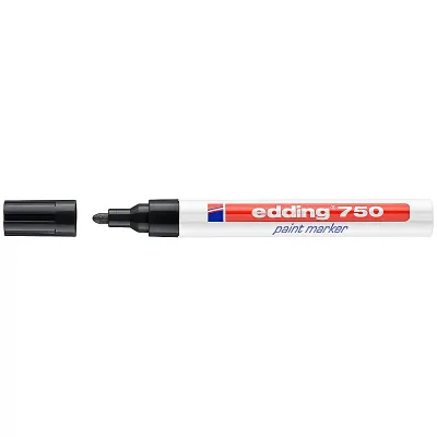 Маркер Edding Paint 2-4 мм круглий чорний (e-750/01)