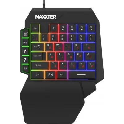 Клавіатура Maxxter KBG-OH-01B-UA USB UA Black (KBG-OH-01B-UA)
