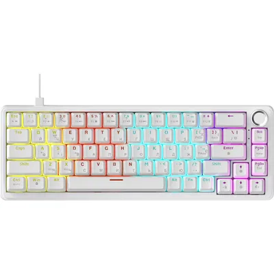 Клавіатура Ajazz AK690 Peach Mist Switch USB UA White (AK690-PM-W)