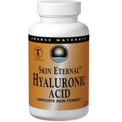 Амінокислота Source Naturals Гіалуронова кислота 50мг, Теанін Серен, Skin Eternal, 60 таб (SNS-01625)
