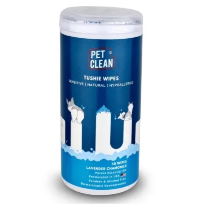 Вологі серветки для тварин Pet Clean PET TUSHIE WIPES гіпоалергенні з ароматом Алое Вера 50 шт (8939111099370)