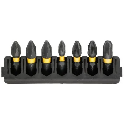 Набір біт DeWALT в касеті для Tough Case,FlexTorq,L 25 мм, Рh1,Рh2 2 шт, Pz1,Pz2 2 шт, Pz3 (DT70809)