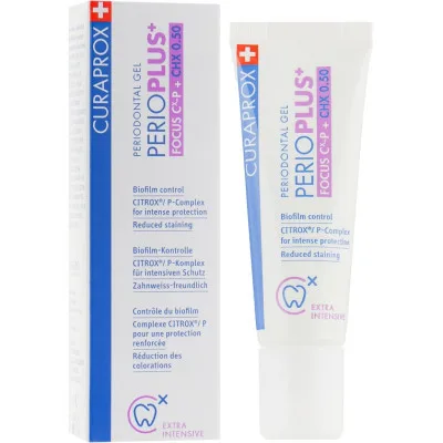 Гель для ротової порожнини Curaprox PerioPlus+ Focus Periodontal Gel З хлоргексидином 0.5% 10 мл (7612412426625)