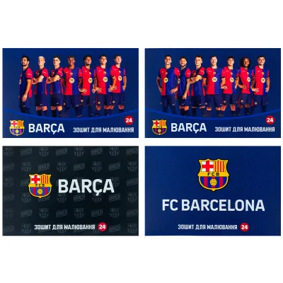 Альбом для малювання Kite FC Barcelona, 24 аркуша (BC25-242)