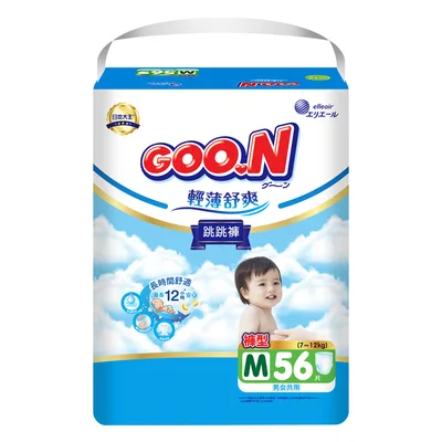 Підгузки GOO.N Slim & Comfortable Розмір 3 M 7-12 кг 56 шт (21001091)