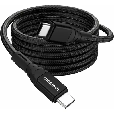 Дата кабель USB-C to USB-C 1.0m PD100W premium black Choetech (XCC-1008)