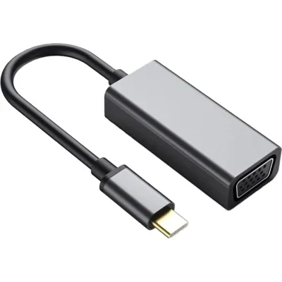 Перехідник USB-C to VGA F USB 3.0 Full HD 1080p 60Hz dark gray Dynamode (DM-AD-USB-C-VGA)
