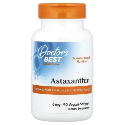 Вітамінно-мінеральний комплекс Doctor's Best Астаксантин, 6 мг, Astaxanthin, 90 вегетаріанських капсул (DRB-00367)